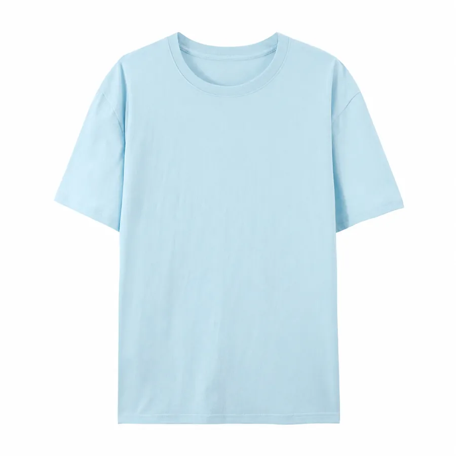 Light blue 180 gsm CrewGleam cotton T-shirt